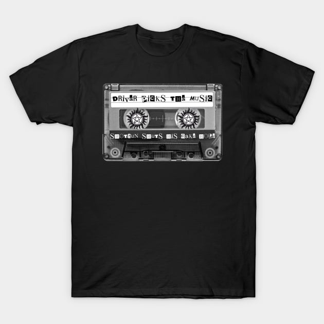 Driver Picks The Music Shotgun Shuts His Cake Hole T-Shirt by Dropkick Queen